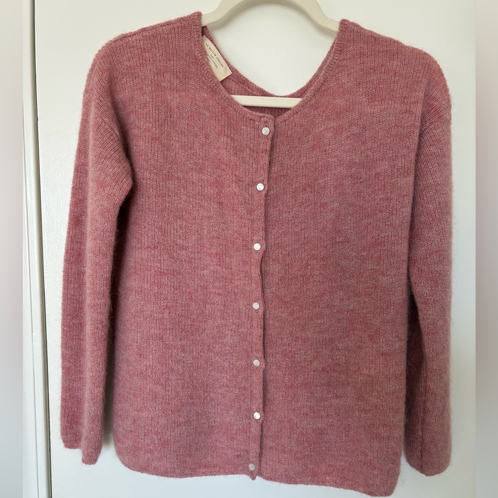 Sezane gaspard rosewood cardigan